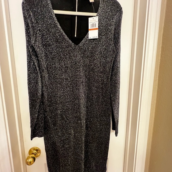 Michael Kors: shimmering black and silver bodycon dress - Picture 3 of 5